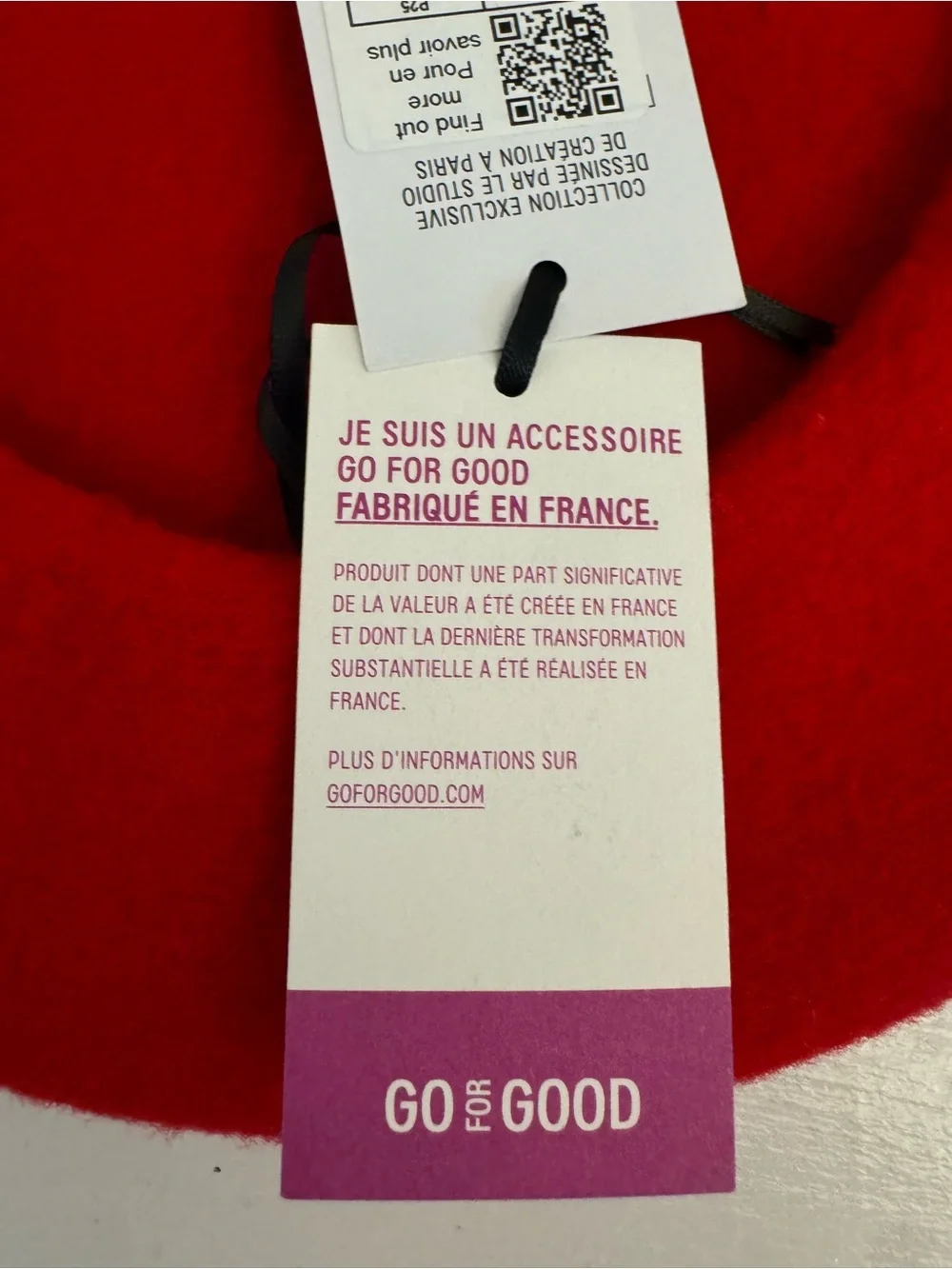Galeries Lafayette 100% Wool Red Beret Hat Womens
